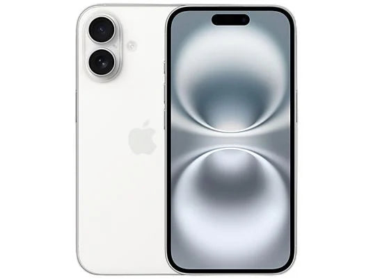Apple iPhone 16, Blanco, 128 GB, 5G, 6.1  OLED Super Retina XDR, Chip A18 Bionic, iOS