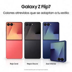 Samsung Galaxy Z Flip7 12GB256GB Rojo Coral Móvil Plegable con Galaxy AI Versión Importada