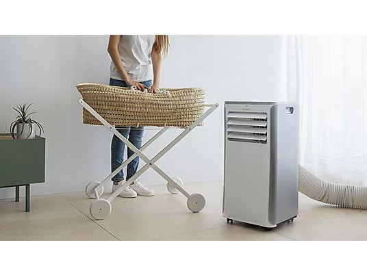 Aire acondicionado portátil - Cecotec ForceClima 9100 Soundless, 1010 W, 2268 fgh, 4 modos, 2 velocidades, Silencioso, Mando a distancia, Blanco