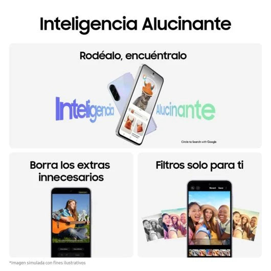 Samsung Galaxy A36 5G 6GB128GB Smartphone 6.7 Super AMOLED Android 15 Lavanda Versión Importada EU