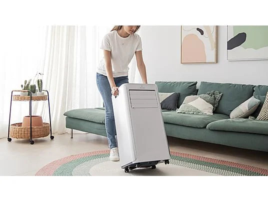 Aire acondicionado portátil - Cecotec ForceClima 9100 Soundless, 1010 W, 2268 fgh, 4 modos, 2 velocidades, Silencioso, Mando a distancia, Blanco