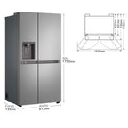 LG GSLC41PYPE Frigorífico Americano Side By Side sin Toma de Agua 641L E Inox Antihuellas