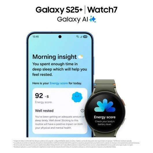 Samsung Galaxy S25 Plus Teléfono inteligente con IA 256GB Batería 4.900mAh Azul Versión Importada EU