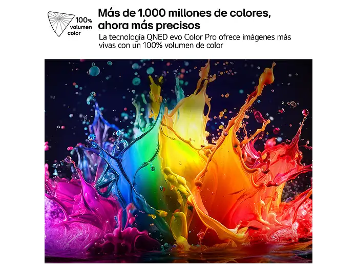 TV QNED 65 - LG 65QNED72B6B, UHD 4K, Procesador Inteligente α7 AI Processor 4K Gen9, Smart TV, DVB-T2 (H.265), Negro