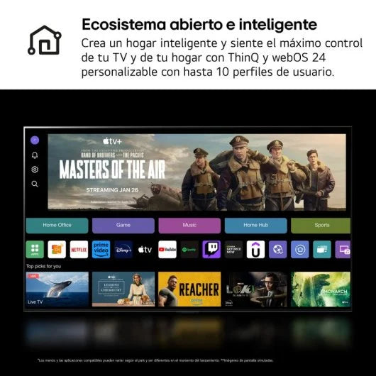 TV LG 43QNED80T6A 43 QNED UltraHD 4K HDR10 WebOS24 AI ThinQ