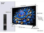 TV QLED 50 - TCL 50T69C, UHD 4K, Procesador AiPQ, Smart TV, DVB-T2, Negro
