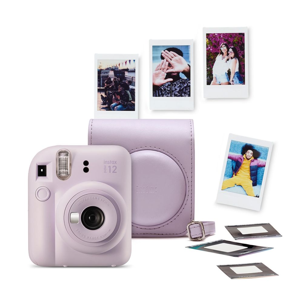 Kit cámara instantánea Fujifilm Instax Mini 12 Lila