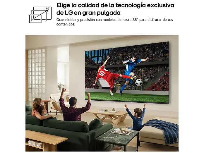 TV QNED Mini LED 50 - LG 50QNED72B6B, UHD 4K, Procesador Inteligente α7 AI Processor 4K Gen9, Smart TV, DVB-T2 (H.265), Negro