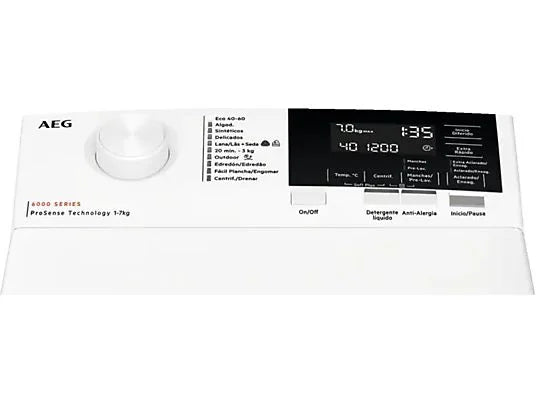 Lavadora carga superior AEG LTN6G7210A Blanco 7kg