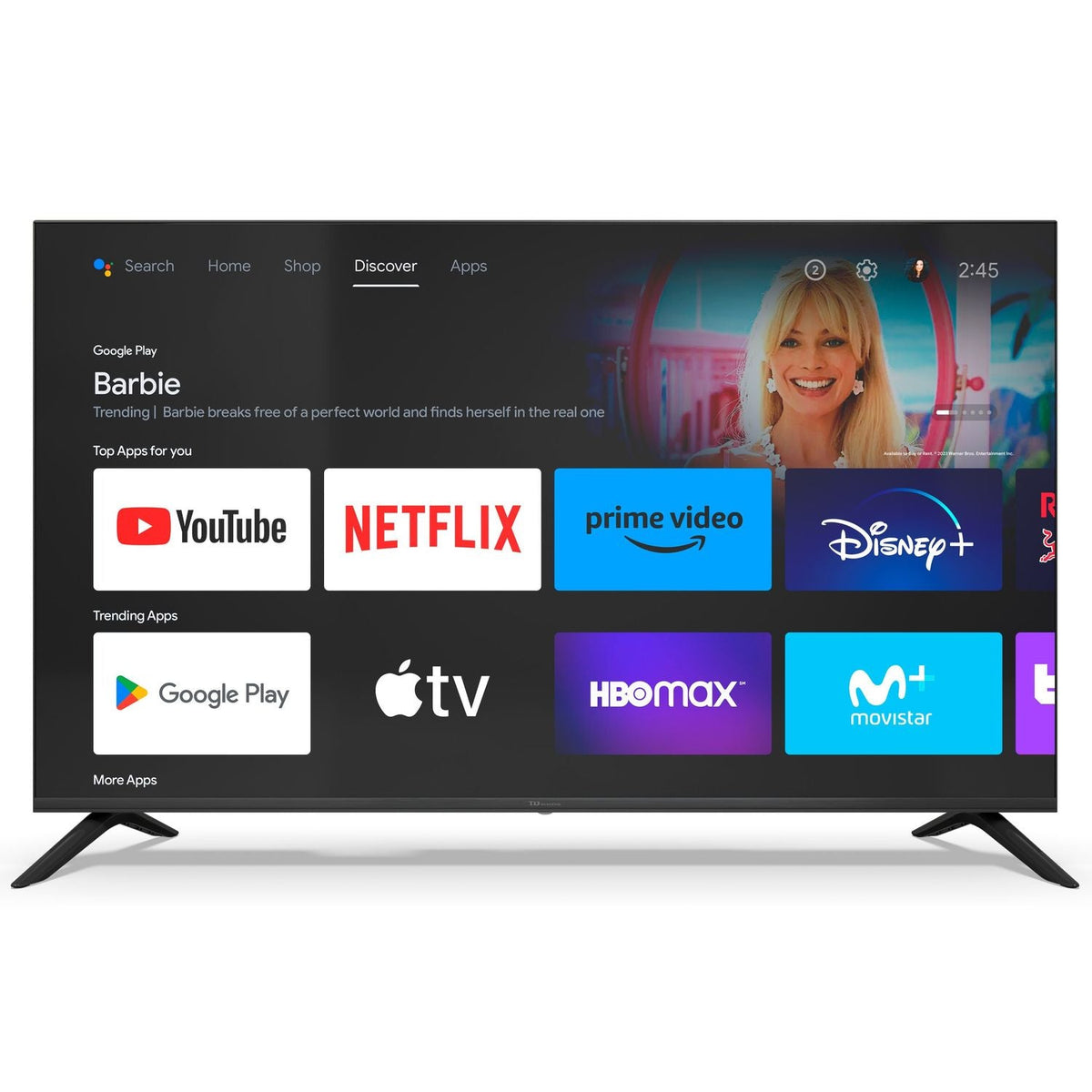 Smart TV 50 pulgadas Qled 4K, Televisor Hey Google Td Systems PRIME50C19GLQ