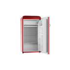 Evvo Frigorífico Mini F25 Retro rojo, 90 litros, Diseño Vintage, bajo consumo, silencioso