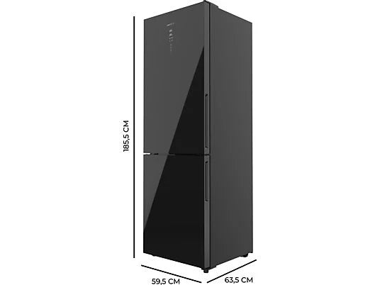 Cecotec Bolero CoolMarket Combi 322 Glass Black D Frigorífico