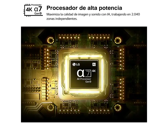 TV QNED 65 - LG 65QNED72B6B, UHD 4K, Procesador Inteligente α7 AI Processor 4K Gen9, Smart TV, DVB-T2 (H.265), Negro