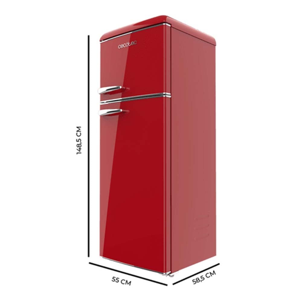 Frigorífico Retro Bolero CoolMarket 2d Origin 215 Red E Cecotec