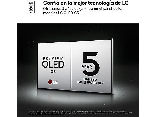TV OLED 77" - LG OLED77G54LW, OLED 4K, Procesador Inteligente α11 AI Processor 4K Gen2, Smart TV, negro roca