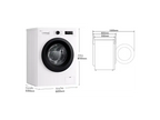 Lavadora carga frontal - LG F4X1009NWK, 9 kg, 1400 rpm, 10 programas, AI Direct Drive, ThinQ, Blanco Marfil