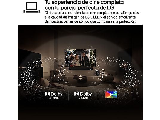 TV OLED 97 - LG OLED97G54LW, OLED 4K, Procesador Inteligente α11 AI Processor 4K Gen2, Smart TV, Gallery Design, negro roca