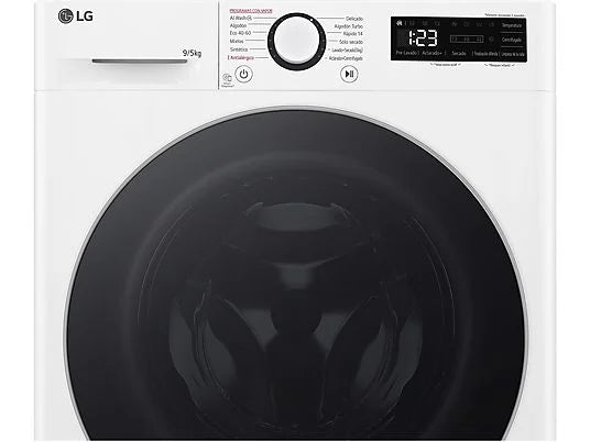 Lavadora secadora - LG F2DR5S09A1W, 9 kg+5 kg, 1200 rpm, 12 programas, Blanco