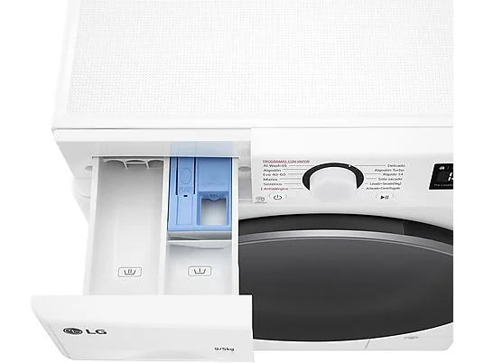 Lavadora secadora - LG F2DR5S09A1W, 9 kg+5 kg, 1200 rpm, 12 programas, Blanco
