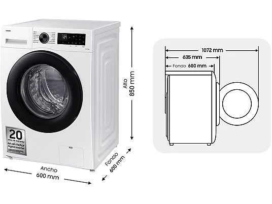 Lavadora Samsung WW80CGC04DAEEC 8kg 1400rpm