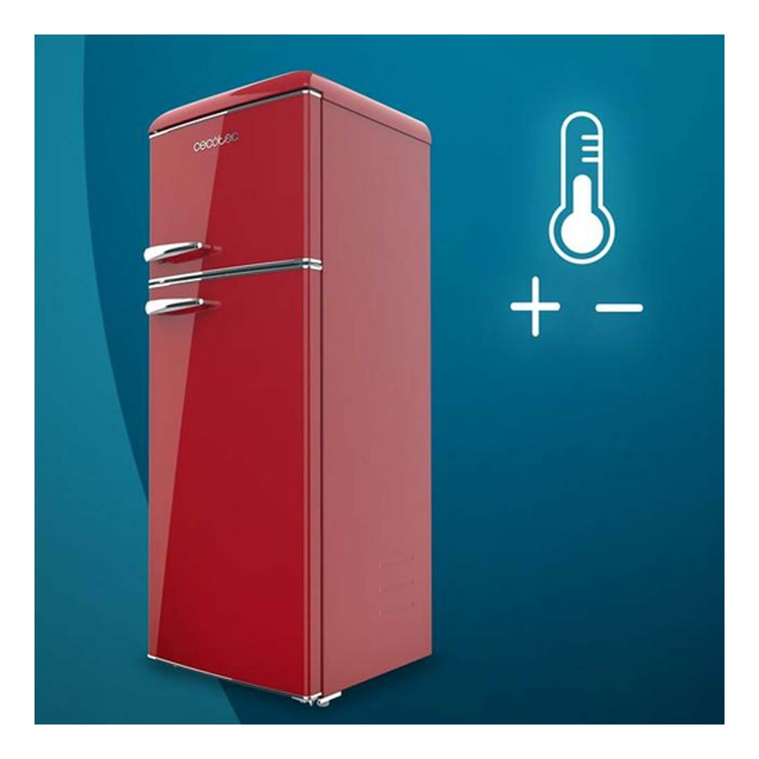 Frigorífico Retro Bolero CoolMarket 2d Origin 215 rojo E Cecotec