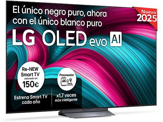 TV OLED 77 - LG OLED77C55LA, OLED 4K, Procesador Inteligente α9 AI Processor 4K Gen8, Smart TV, DVB-T2 (H.265), Negro