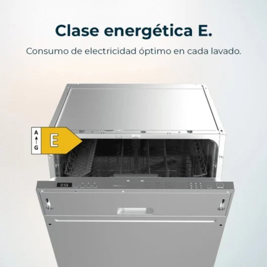 Cecotec lavavajillas Integrable de 60 cm Bolero Aguazero 6100 Full-BI E. 12