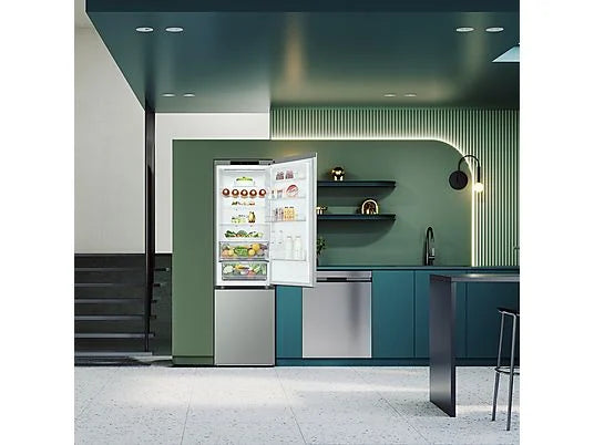 Frigorífico combi - LG GBV3200DPY, Total no Frost, 203 cm, 387 L, DoorCooling+, FRESHConverter, Inox antihuellas