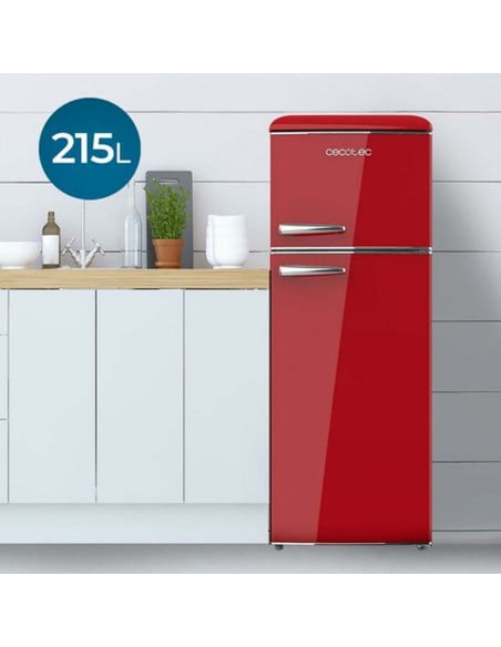 Frigorífico Retro Bolero CoolMarket 2d Origin 215 rojo E Cecotec