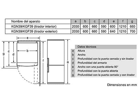 Bosch Frigorífico Combi KGN39VIEA