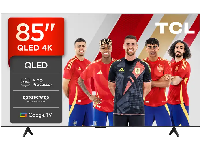 TV QLED 85 - TCL 85T69C, UHD 4K, Procesador AiPQ, Smart TV, DVB-T2, Negro