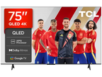 TV QLED 75 - TCL 75T69C, UHD 4K, Procesador AiPQ, Smart TV, DVB-T2, Negro