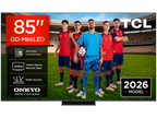 TV QD-Mini LED 85 - TCL 85C6K PRO, UHD 4K, TCL AiPQ Pro Processor (MT9653), Smart TV con Google TV, Dolby Vision-Atmos, Negro