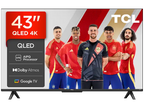 TV QLED 43 - TCL 43T69C, UHD 4K, Procesador AiPQ, Smart TV, DVB-T2, Negro