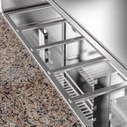 Saladette  Pizzakühltisch Premium - 1,37 x 0,7 M - mit 3 Türen