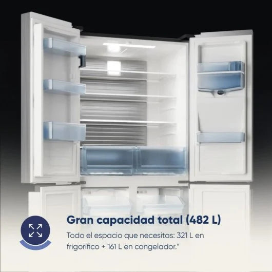Origial Frigorífico Americano Cool &Freeze 4 puertas 482L E Inox Con dispensador