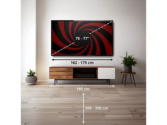 TV OLED 77 - LG OLED77G54LW, OLED 4K, Procesador Inteligente α11 AI Processor 4K Gen2, Smart TV, Gallery Deisgn, Rocky Black
