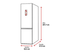 Frigorífico combi - Hisense RB440N4ACA, No Frost, 201.7 cm, 336 l, Multi-Air Flow. Motor Inverter, Inox