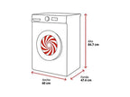 Lavadora carga frontal - BEKO B1XW752WSPT, 7 kg, 1200 rpm, 15 Programas, SteamCure, DrumClean, Motor ProSmart Inverter, Blanco