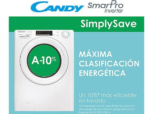 Lavadora secadora - Candy Smart Pro Inverter COW 4854TWM6/1-S, 8 kg/5 kg, 1400 rpm, 16 programas, Wi-Fi, A-10% en Lavado, Blanco