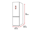 Frigorífico combi - Hisense RB390N4AWE1, Puerta reversible, Congelamiento rápido, No Frost, 186 cm, 304 l, Blanco