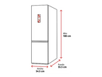 Frigorífico combi - ok. OFK 651 E W, Compresor, 180 cm, 262 l, Pies ajustables, Blanco