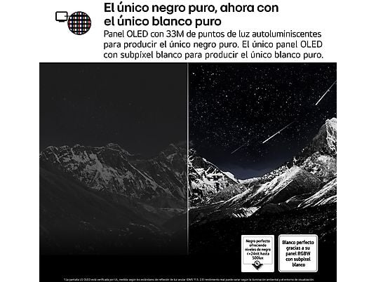 TV OLED 77" - LG OLED77G54LW, OLED 4K, Procesador Inteligente α11 AI Processor 4K Gen2, Smart TV, Rocky Black