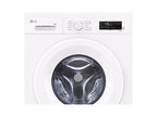 Lavadora carga frontal - LG F4X1008NWH, 8 kg, 1400 rpm, 10 programas, AI Direct Drive, ThinQ, Blanco Marfil