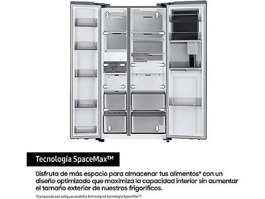 Samsung Frigorífico Americano Bespoke AI 178cm 640L Clase E RS70F64KETE