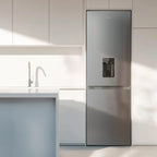 Cecotec Frigorífico Combi 2 Puertas con dispensador de agua Bolero CoolMarket Combi 296 DF WD Dark E, Dark Inox, 296 L