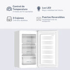 Congelador Vertical Pequeño VOK EVF-63TDEW Blanco
