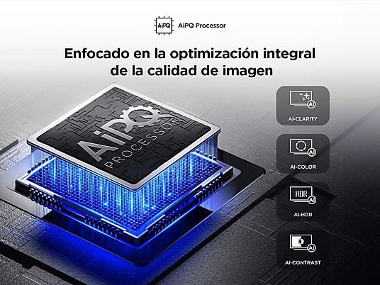 TV QLED 50" - TCL 50P7K, UHD 4K, AiPQ Processor, Smart TV, DVB-T2, 60 Hz, Pantalla HVA, Dolby Atmos, Negro