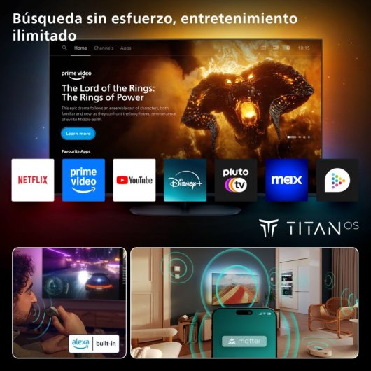TV Philips The One Ambilight QLED 65 65PUS9010 UltraHD 4K Dolby Vision Dolby Atmos Titan OS