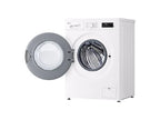 Lavadora carga frontal - LG F4X1008NWH, 8 kg, 1400 rpm, 10 programas, AI Direct Drive, ThinQ, Blanco Marfil